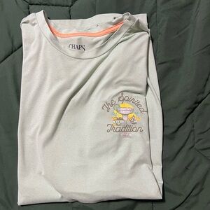 Chaps Light Gray Short Sleeve Tee